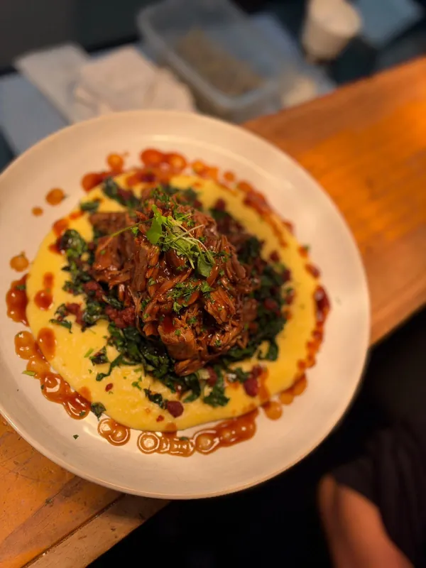 A plated meal served at Lakefront Bar and Restaurant